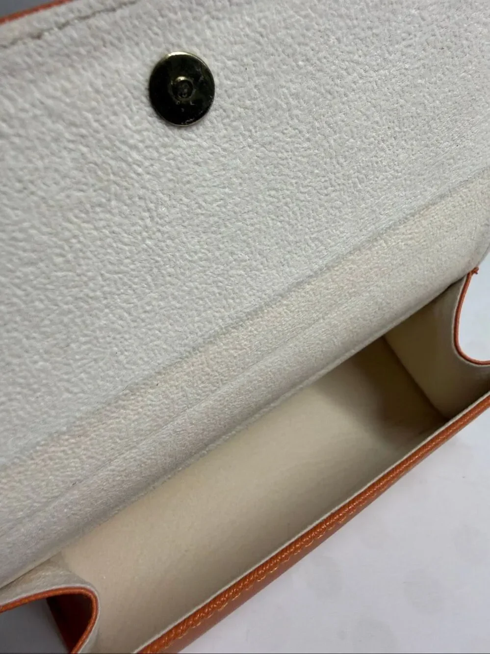 Tory Burch Trifold Orange Leather Sunglasses/Eyeglasses case Large